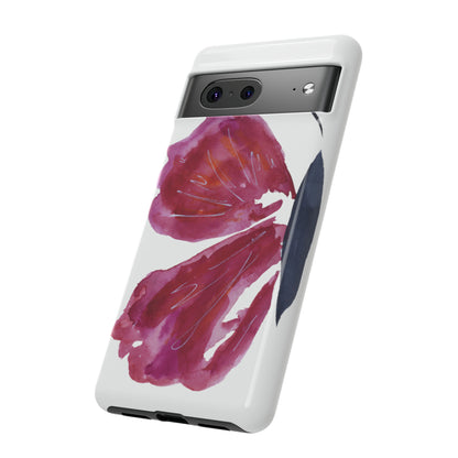 Beautiful Burgundy Butterfly Abstract Hand Painted Cute Phone Case - Tough Case