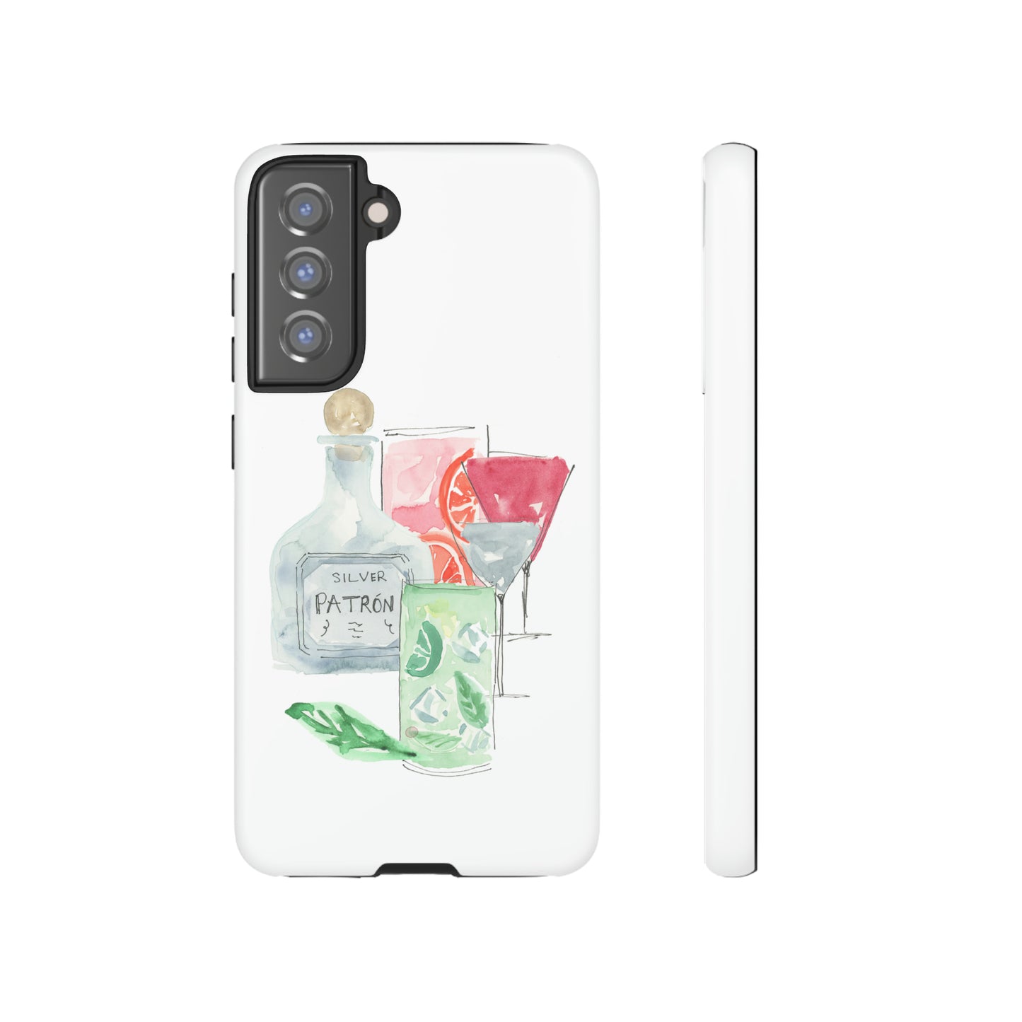 Watercolor Cocktail Time Phone Case: Tough Case