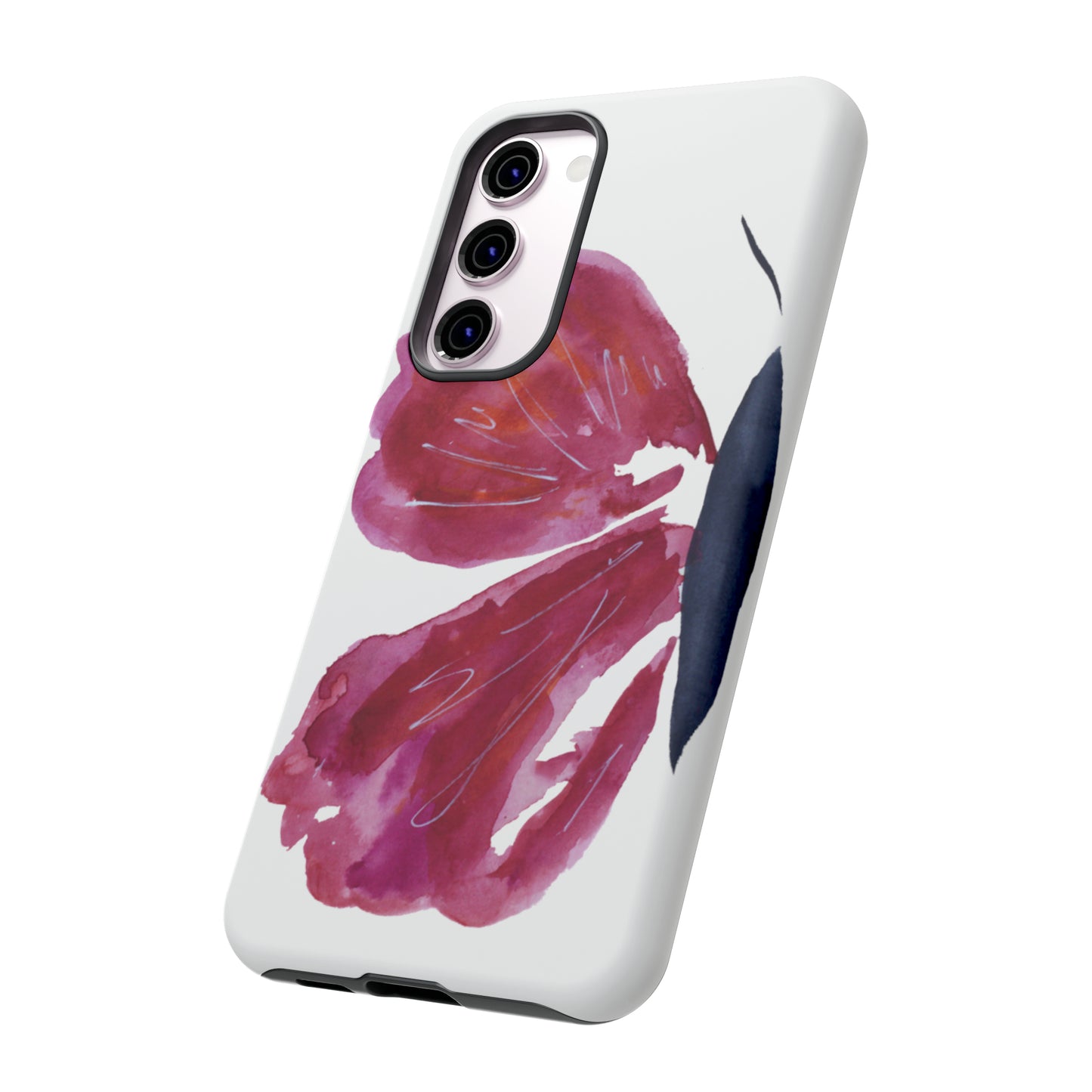 Beautiful Burgundy Butterfly Abstract Hand Painted Cute Phone Case - Tough Case