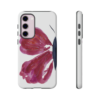 Beautiful Burgundy Butterfly Abstract Hand Painted Cute Phone Case - Tough Case