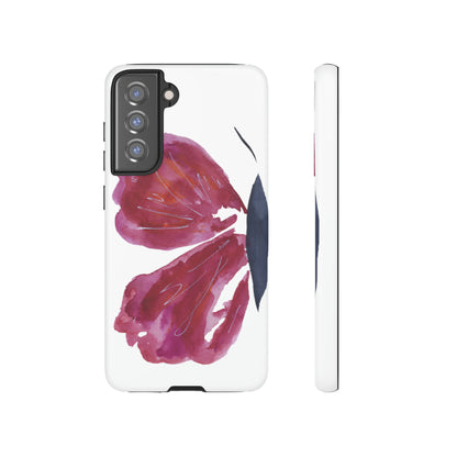 Beautiful Burgundy Butterfly Abstract Hand Painted Cute Phone Case - Tough Case