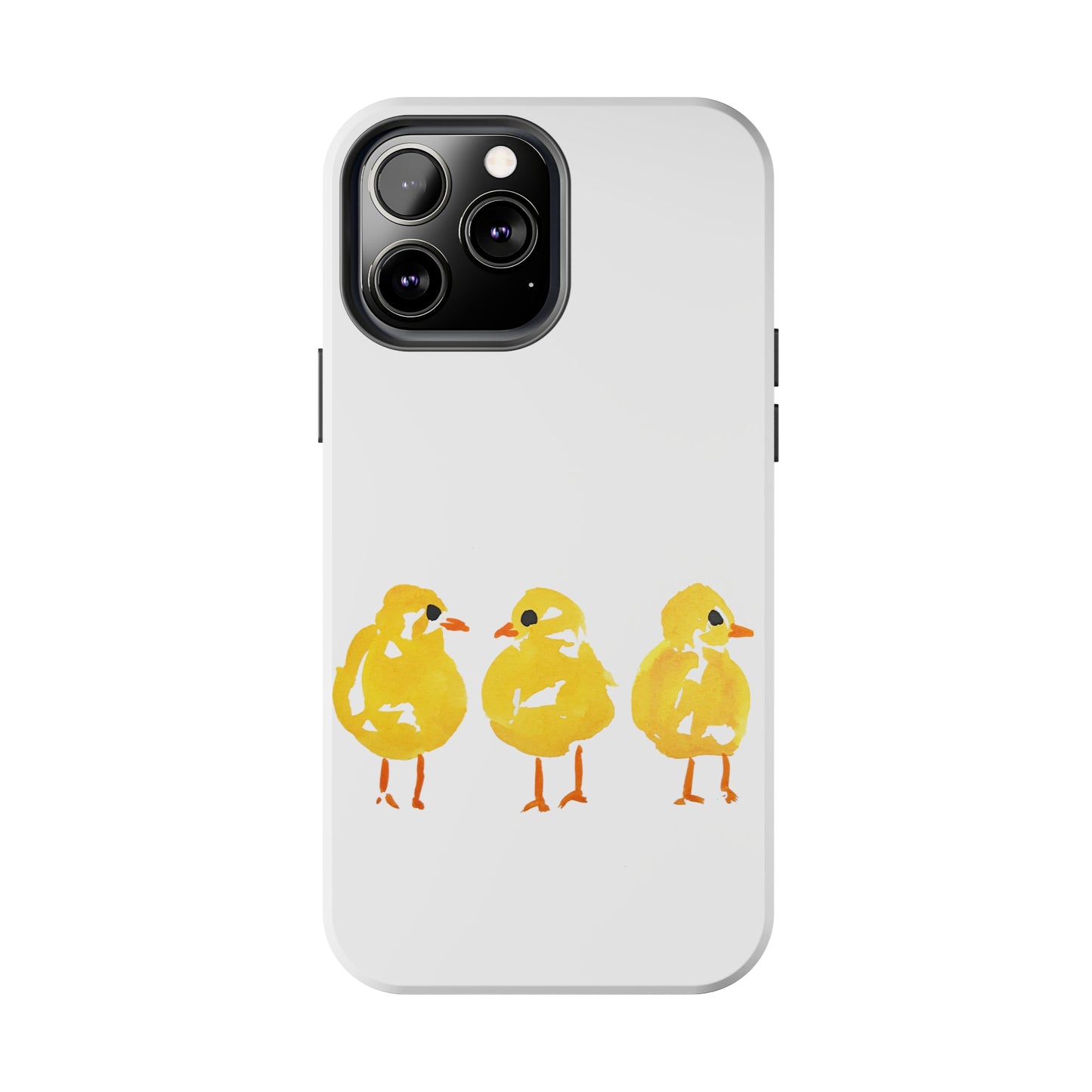 Watercolor 3 Yellow Baby Chicks Phone Case: Tough Case