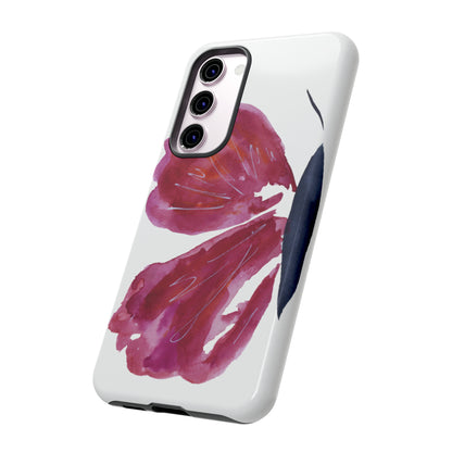 Beautiful Burgundy Butterfly Abstract Hand Painted Cute Phone Case - Tough Case