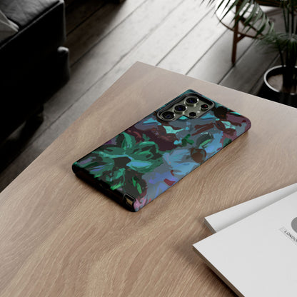 Hand Painted Abstract Colorful Teal Purple Green: Impact-Resistant Phone Case