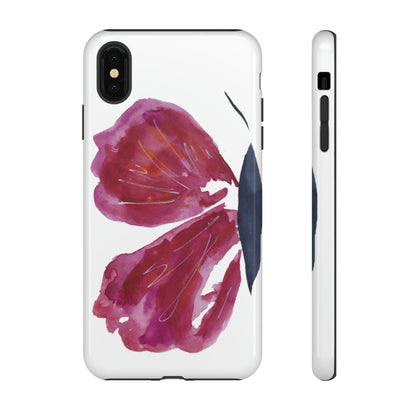 Beautiful Burgundy Butterfly Abstract Hand Painted Cute Phone Case - Tough Case