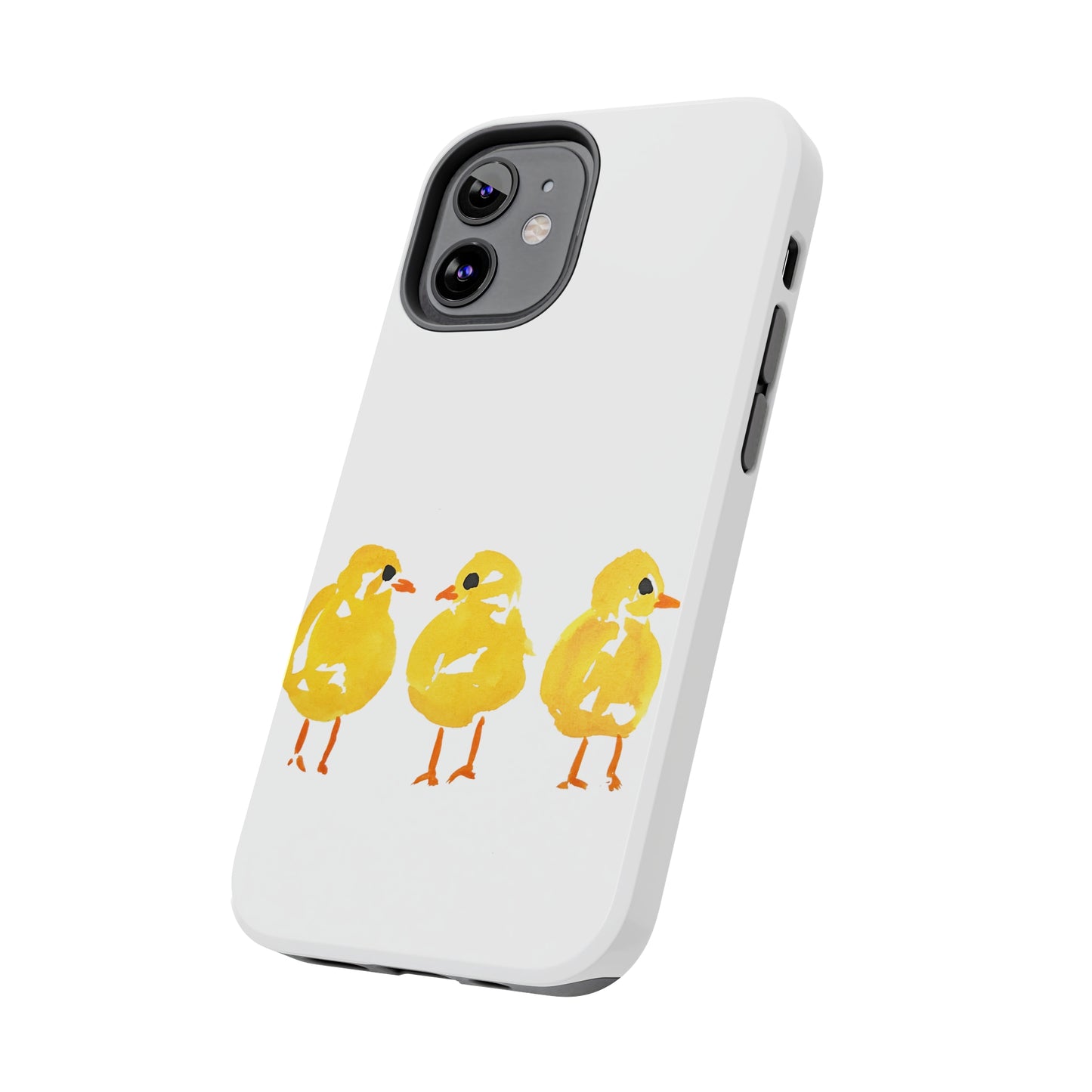 Watercolor 3 Yellow Baby Chicks Phone Case: Tough Case