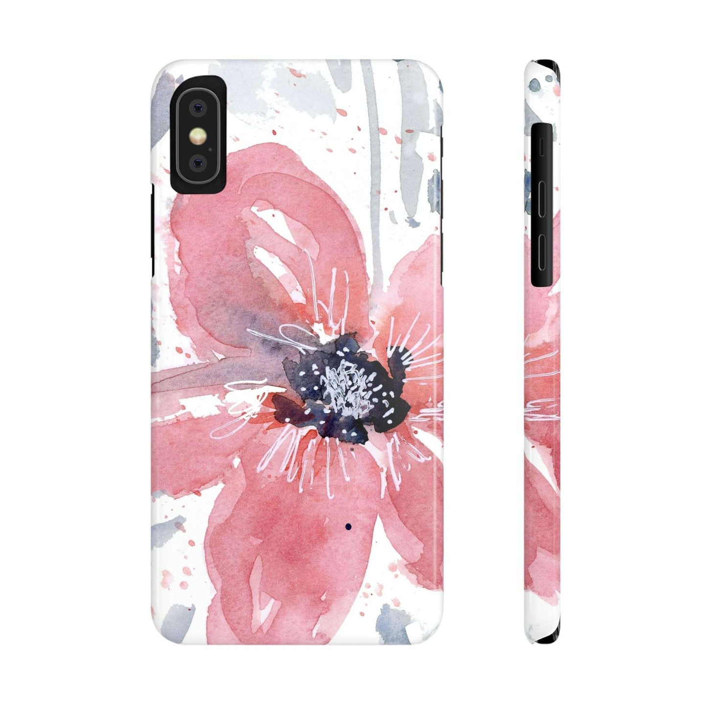 Watercolor Pink Flower Abstract Phone Case: Slim Case