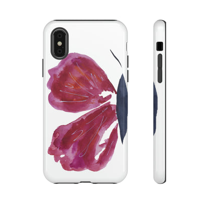 Beautiful Burgundy Butterfly Abstract Hand Painted Cute Phone Case - Tough Case