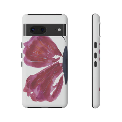 Beautiful Burgundy Butterfly Abstract Hand Painted Cute Phone Case - Tough Case