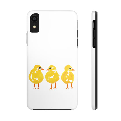 Watercolor 3 Yellow Baby Chicks Phone Case: Tough Case