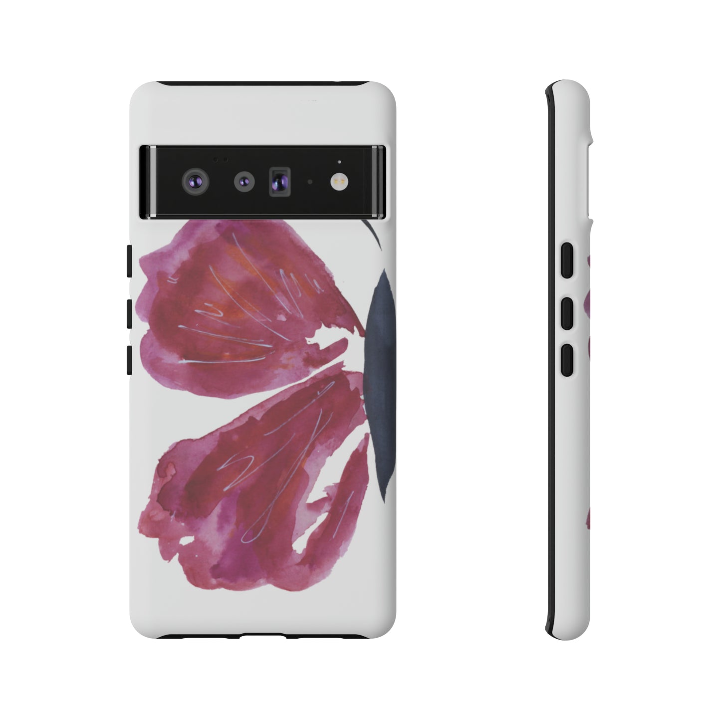 Beautiful Burgundy Butterfly Abstract Hand Painted Cute Phone Case - Tough Case