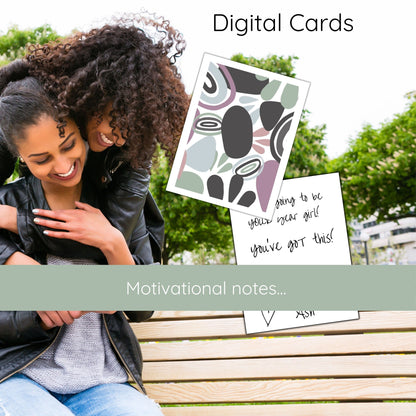 Digital Boho Note Cards | Instant Download Printable | Mood Vision Board Boho Printable, Digital Note Card Boho Set, Lunchbox Notes