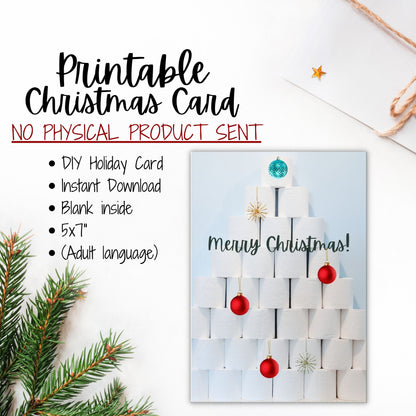 Cute Christmas Card, Funny Christmas Cards, Instant Download, Funny Holiday Cards, Printable Christmas Card Funny